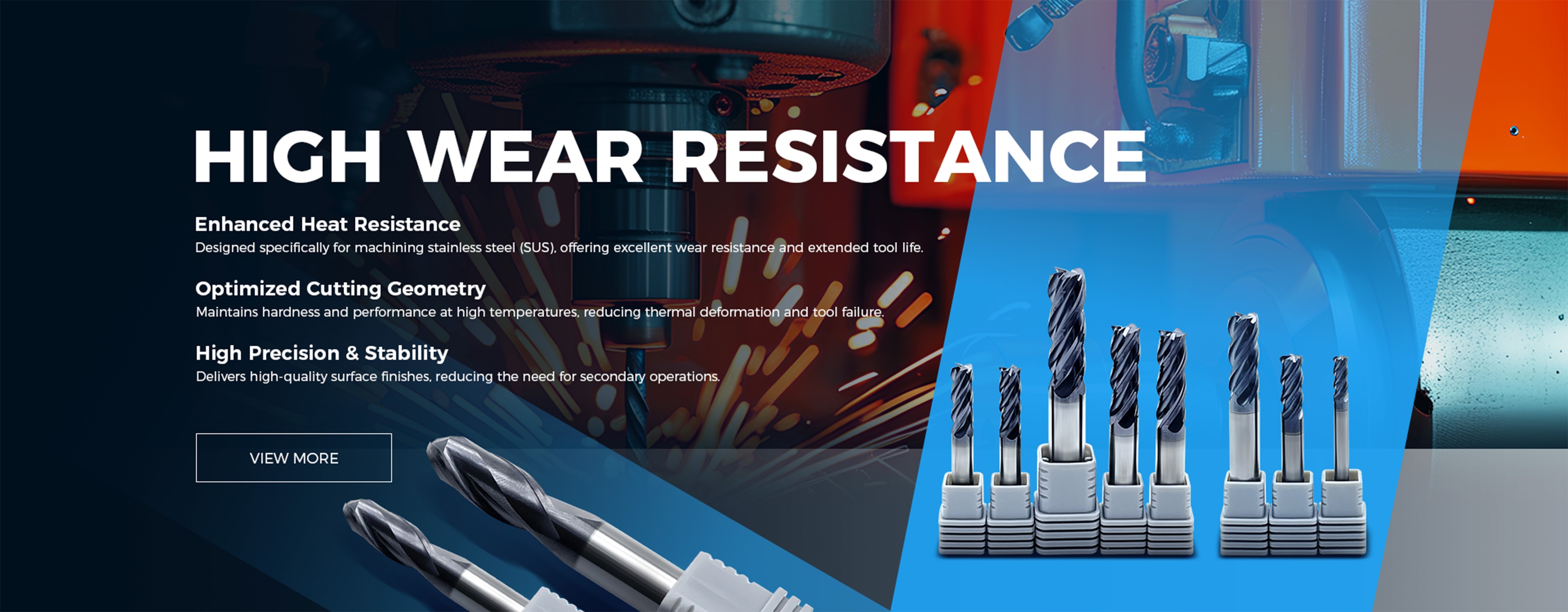 High wear resistance CNC tool for stainless steel