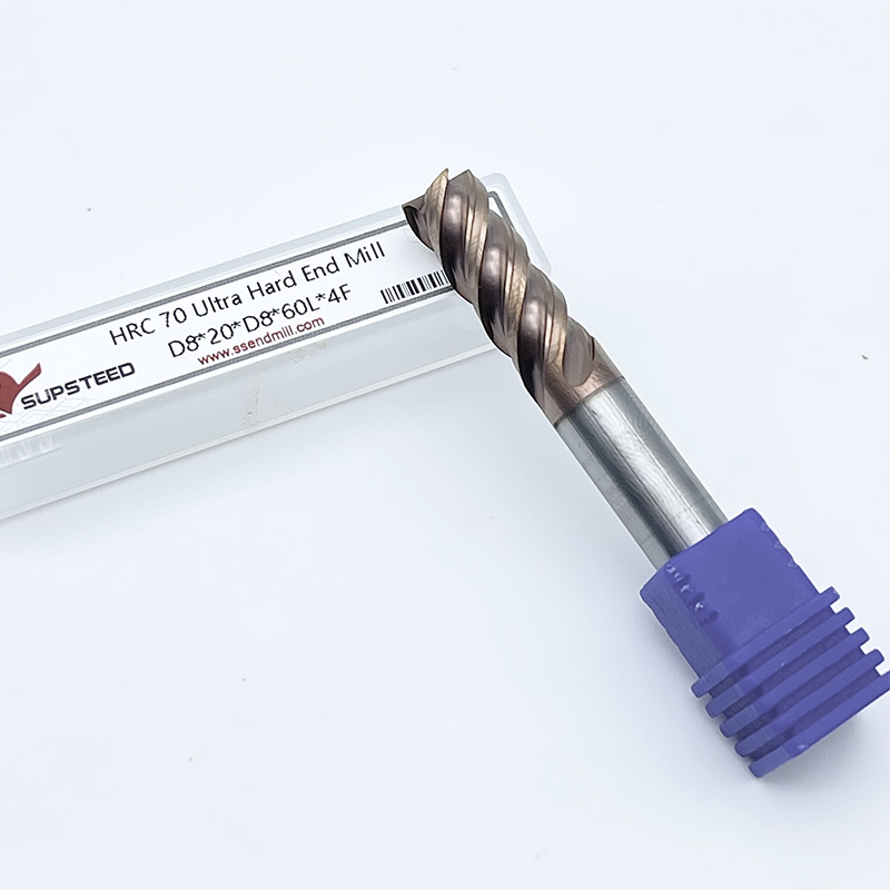 Hard milling end mills machining hardened steel components